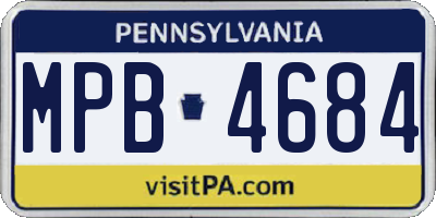 PA license plate MPB4684