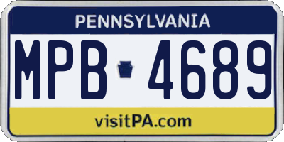 PA license plate MPB4689