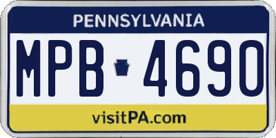 PA license plate MPB4690