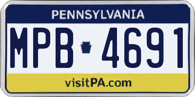 PA license plate MPB4691