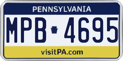 PA license plate MPB4695