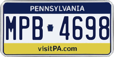 PA license plate MPB4698