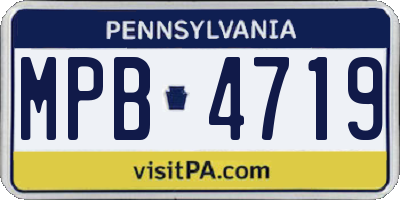 PA license plate MPB4719