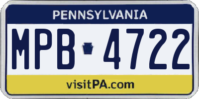 PA license plate MPB4722