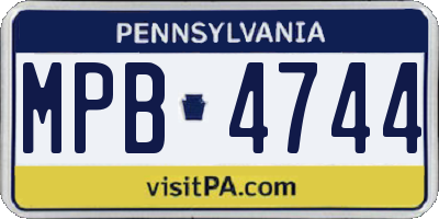 PA license plate MPB4744