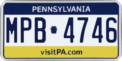 PA license plate MPB4746