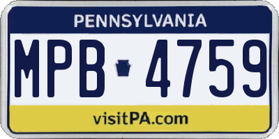 PA license plate MPB4759
