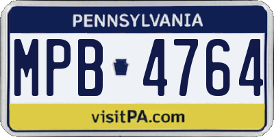PA license plate MPB4764