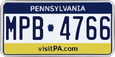 PA license plate MPB4766