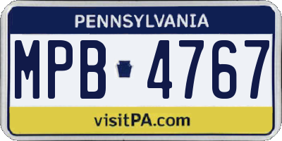 PA license plate MPB4767
