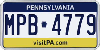 PA license plate MPB4779