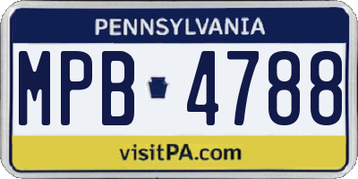 PA license plate MPB4788