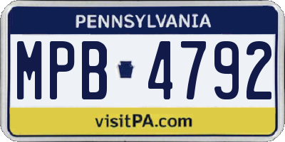 PA license plate MPB4792