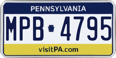 PA license plate MPB4795