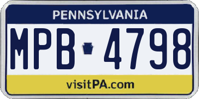 PA license plate MPB4798