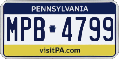 PA license plate MPB4799