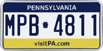 PA license plate MPB4811