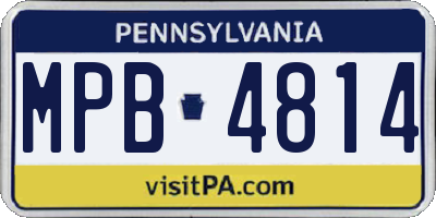 PA license plate MPB4814