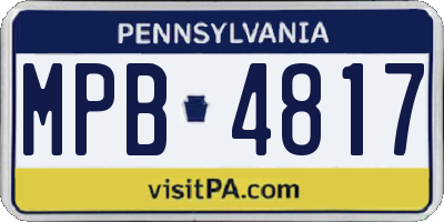 PA license plate MPB4817