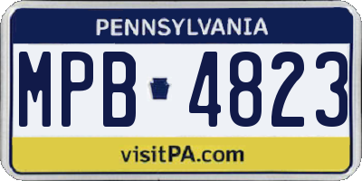 PA license plate MPB4823