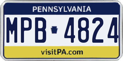 PA license plate MPB4824