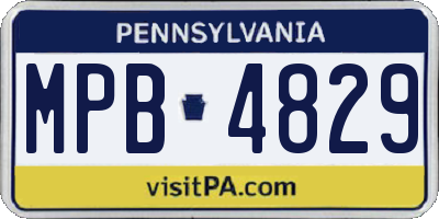 PA license plate MPB4829