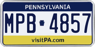 PA license plate MPB4857
