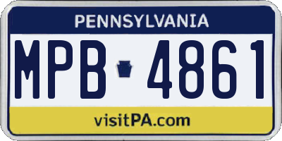 PA license plate MPB4861