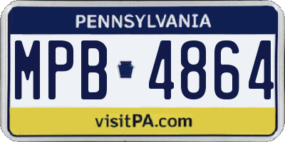 PA license plate MPB4864