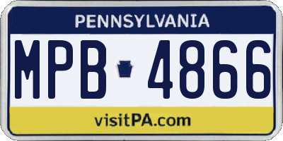 PA license plate MPB4866