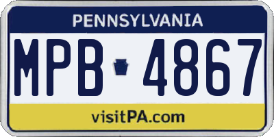 PA license plate MPB4867