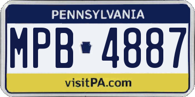 PA license plate MPB4887