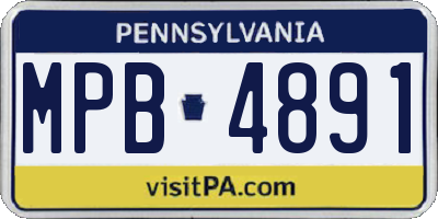 PA license plate MPB4891