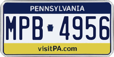PA license plate MPB4956