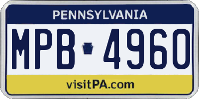 PA license plate MPB4960