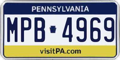 PA license plate MPB4969