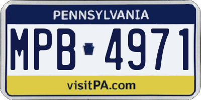 PA license plate MPB4971