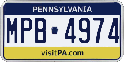PA license plate MPB4974