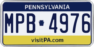 PA license plate MPB4976