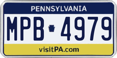PA license plate MPB4979