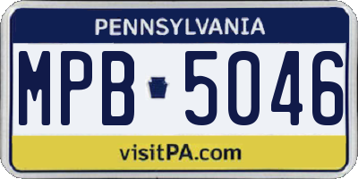 PA license plate MPB5046