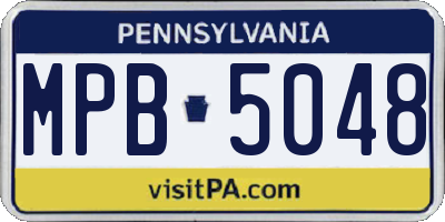 PA license plate MPB5048