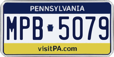 PA license plate MPB5079