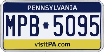 PA license plate MPB5095