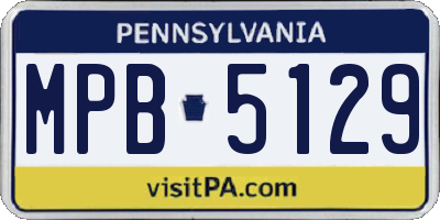 PA license plate MPB5129