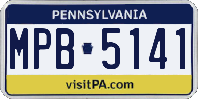 PA license plate MPB5141