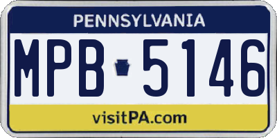 PA license plate MPB5146