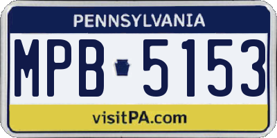 PA license plate MPB5153