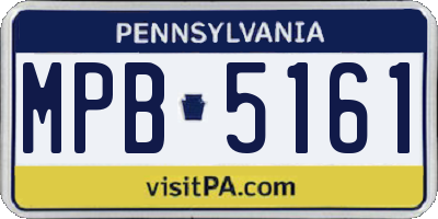 PA license plate MPB5161