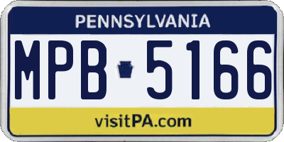 PA license plate MPB5166